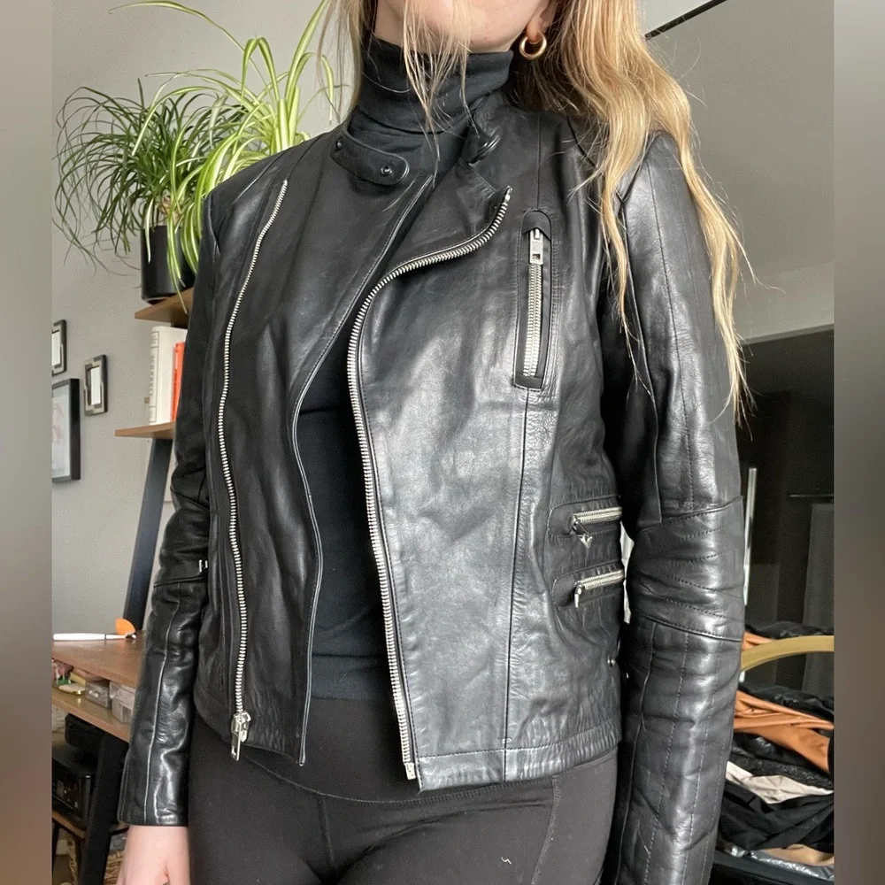 NWOT Rag & Bone Leather Motorcycle Jacket - Picture 10 of 15